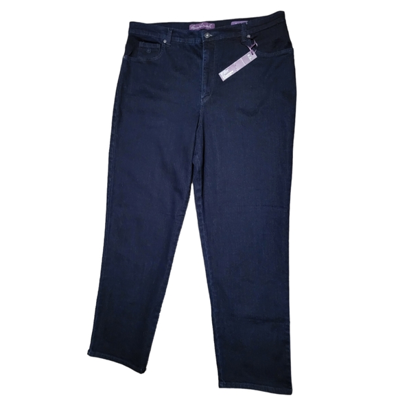 Gloria Vanderbilt Amanda Ultra Stretch Dark Blue Jeans NWT 18 - Picture 2 of 6